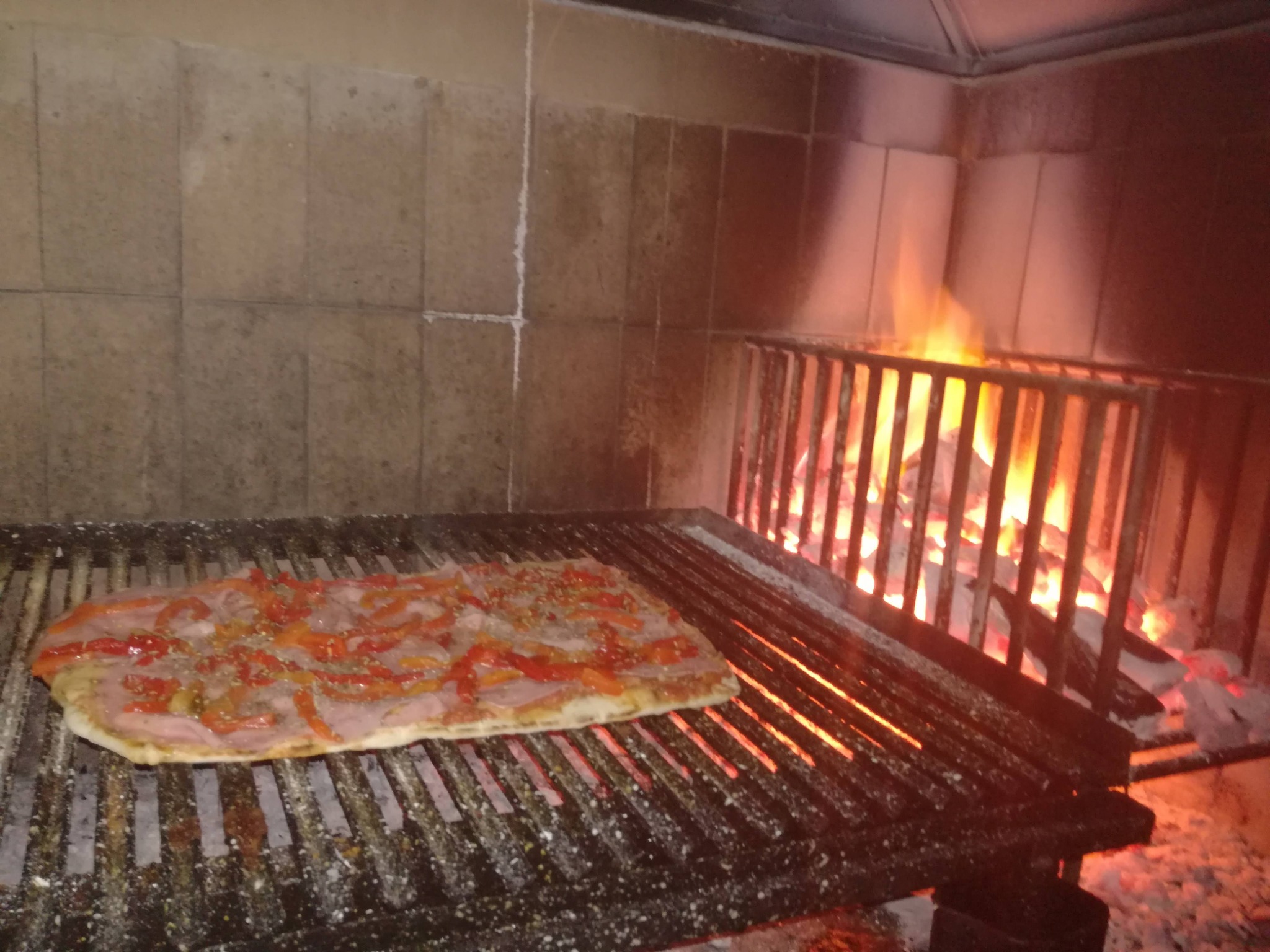 Pizza a la parrilla